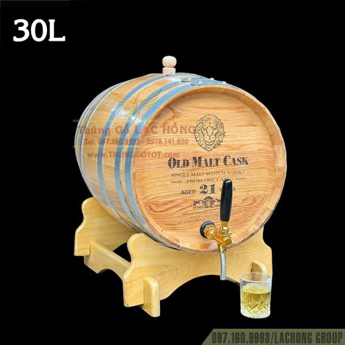 Thùng Gỗ Sồi Nga 30L