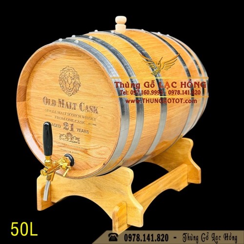 Giá Thùng Gỗ Sồi Ngâm Rượu 50L