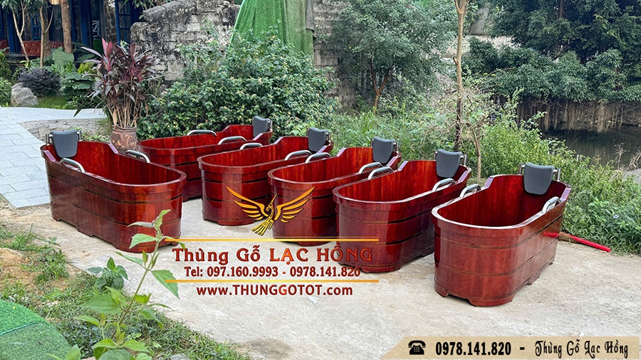 bồn tắm gỗ Pơ Mu cao cấp