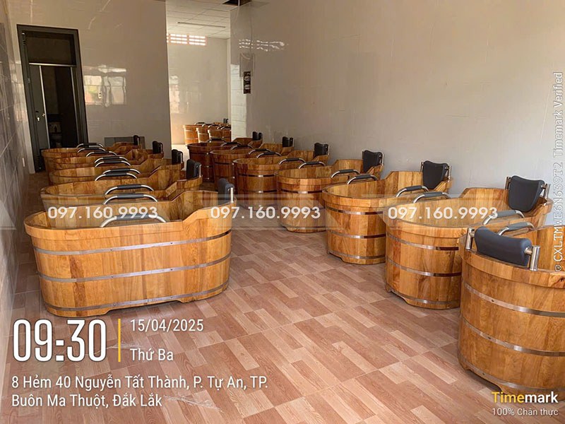bồn tắm gỗ đak lak