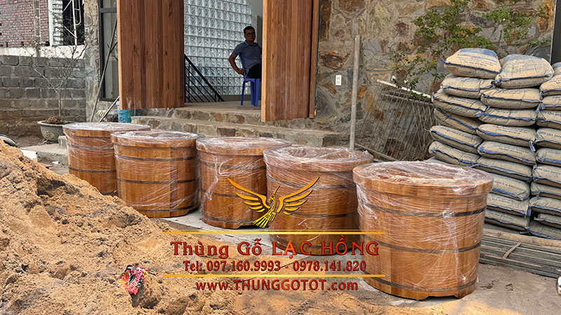 bán bồn tắm gỗ ngâm thuốc tại hòa bình