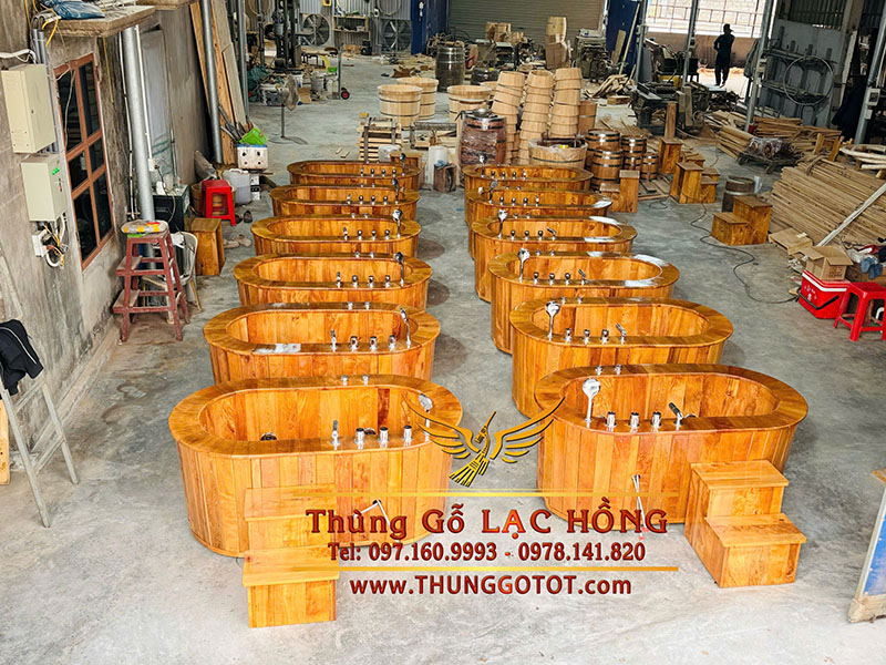 bồn tắm gỗ sục khí nha trang