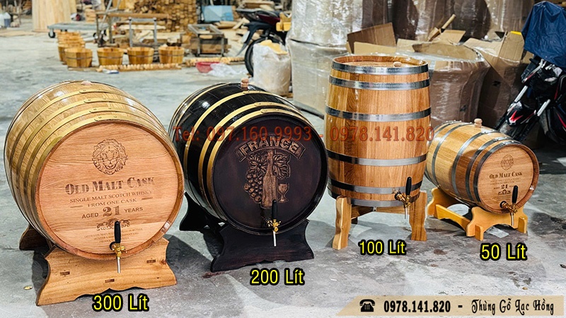 bình gỗ đựng rượu