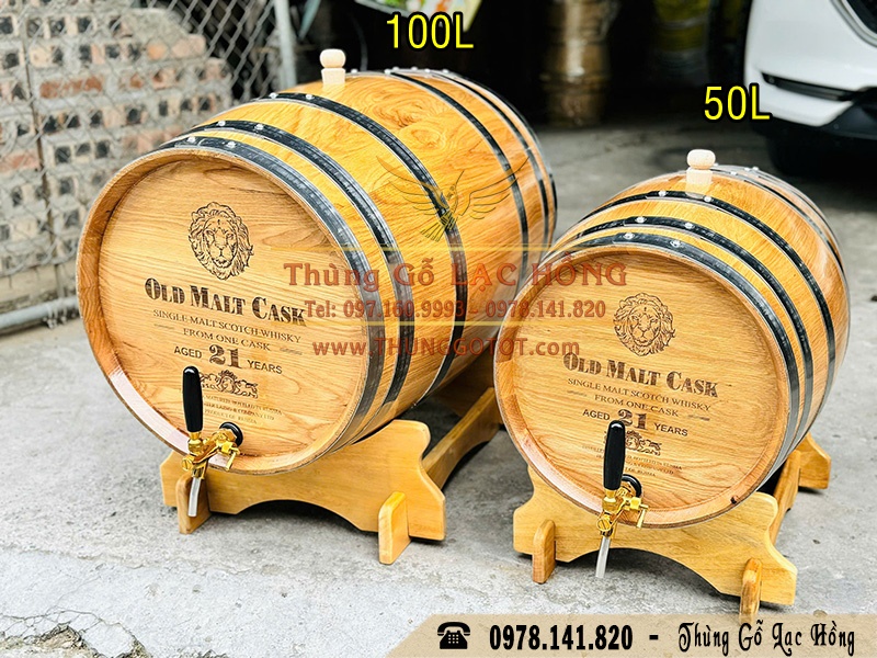 bảng giá thùng gỗ sồi