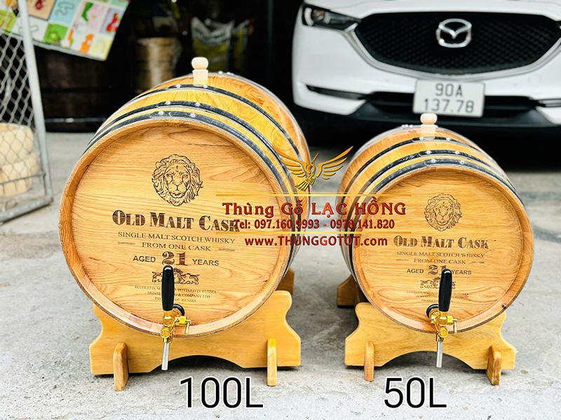 bình rượu gỗ sồi