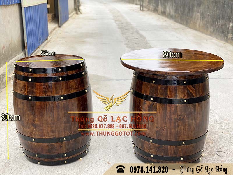 th&ugrave;ng gỗ trang tr&iacute; hầm rượu