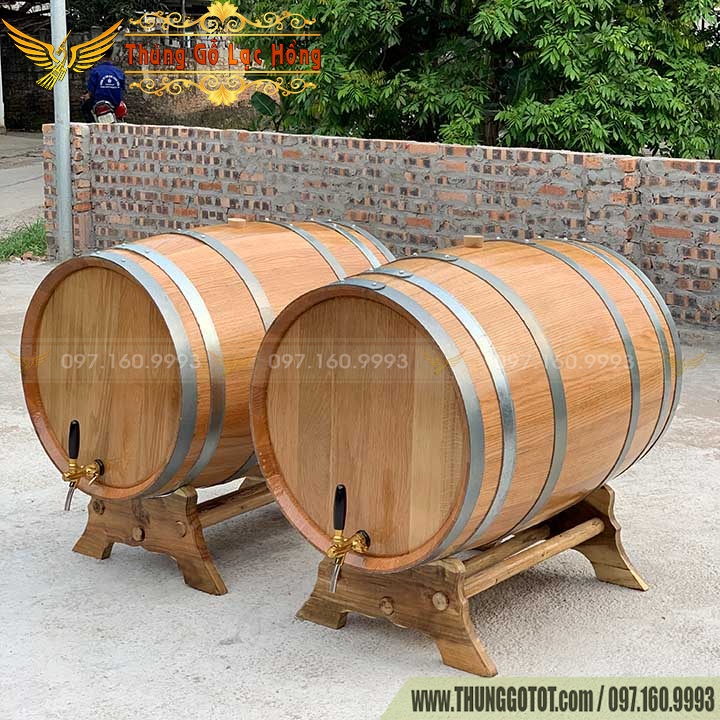 Thùng Gỗ Sồi Ngâm Rượu Cao Cấp