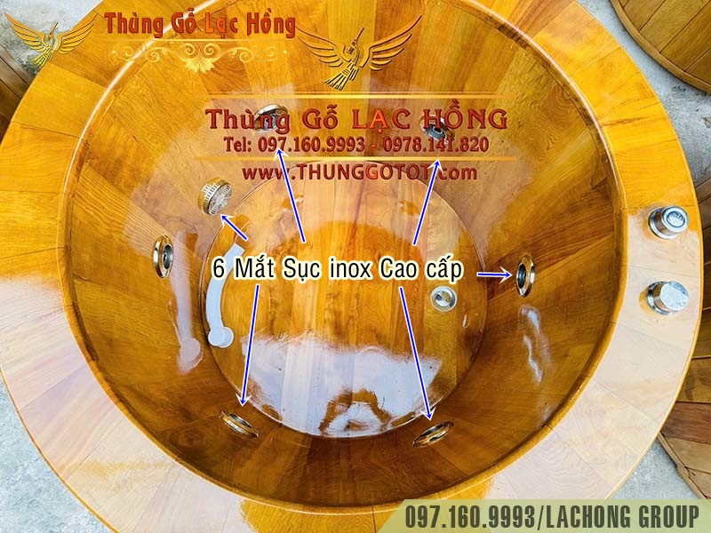 bồn tắm gỗ Sồi