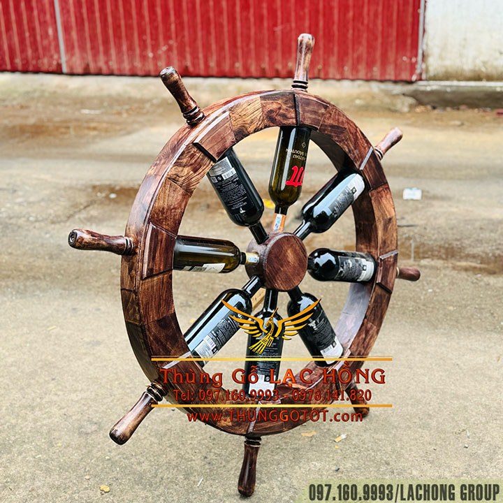 vô lăng tàu thủy bằng gỗ
