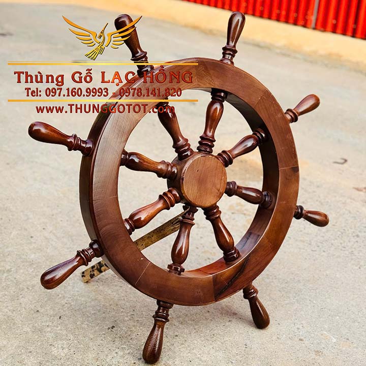 vô lăng lái tàu trưng bày deco