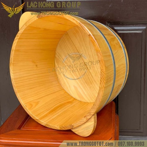 Chậu Gỗ Ngâm Chân Gỗ Thông