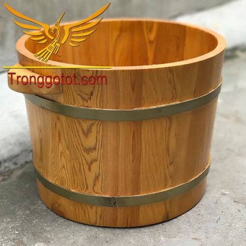 Thùng Gỗ Ngâm Chân Pơ Mu Chính Hãng