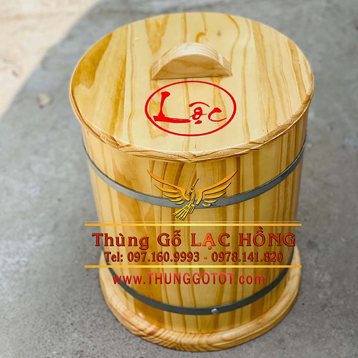 Thùng Gỗ Đựng Gạo 10KG Mới Nhất 2021