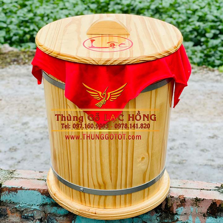 Thùng Gỗ Đựng Gạo 20KG Giá Rẻ