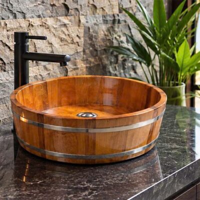 Chậu gỗ rửa mặt chậu ngâm tay